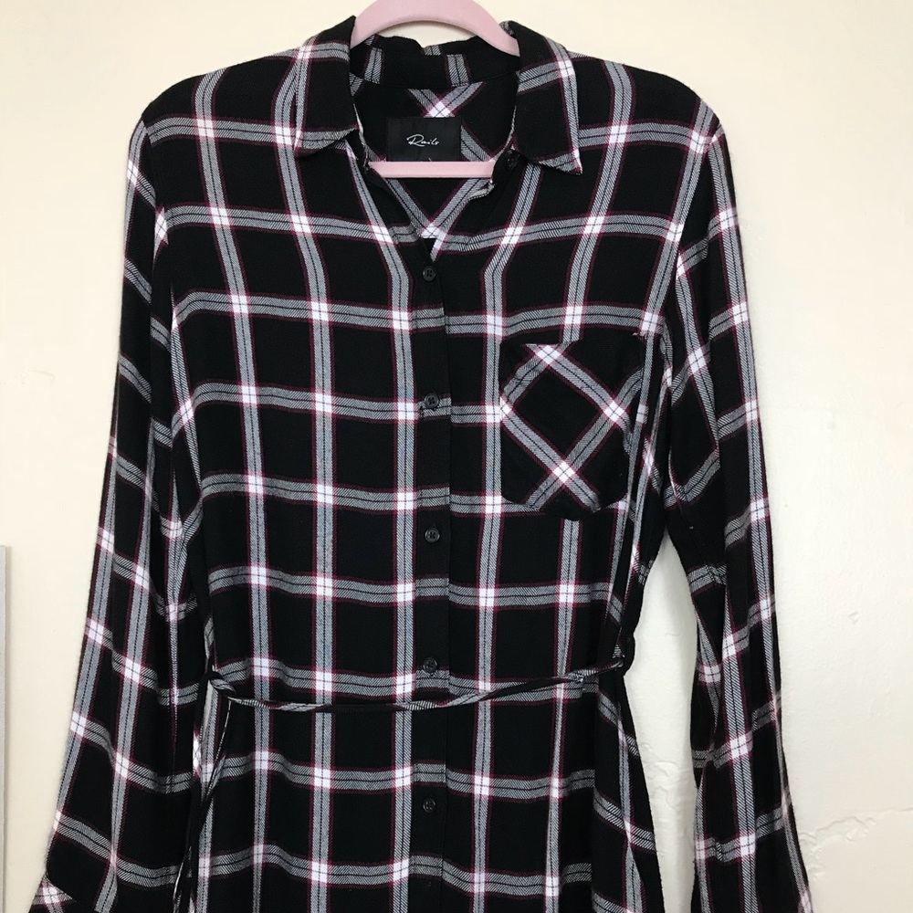SOLD! Rails “Nadine” Plaid Shirt/Dress Small - Picture 2 of 8